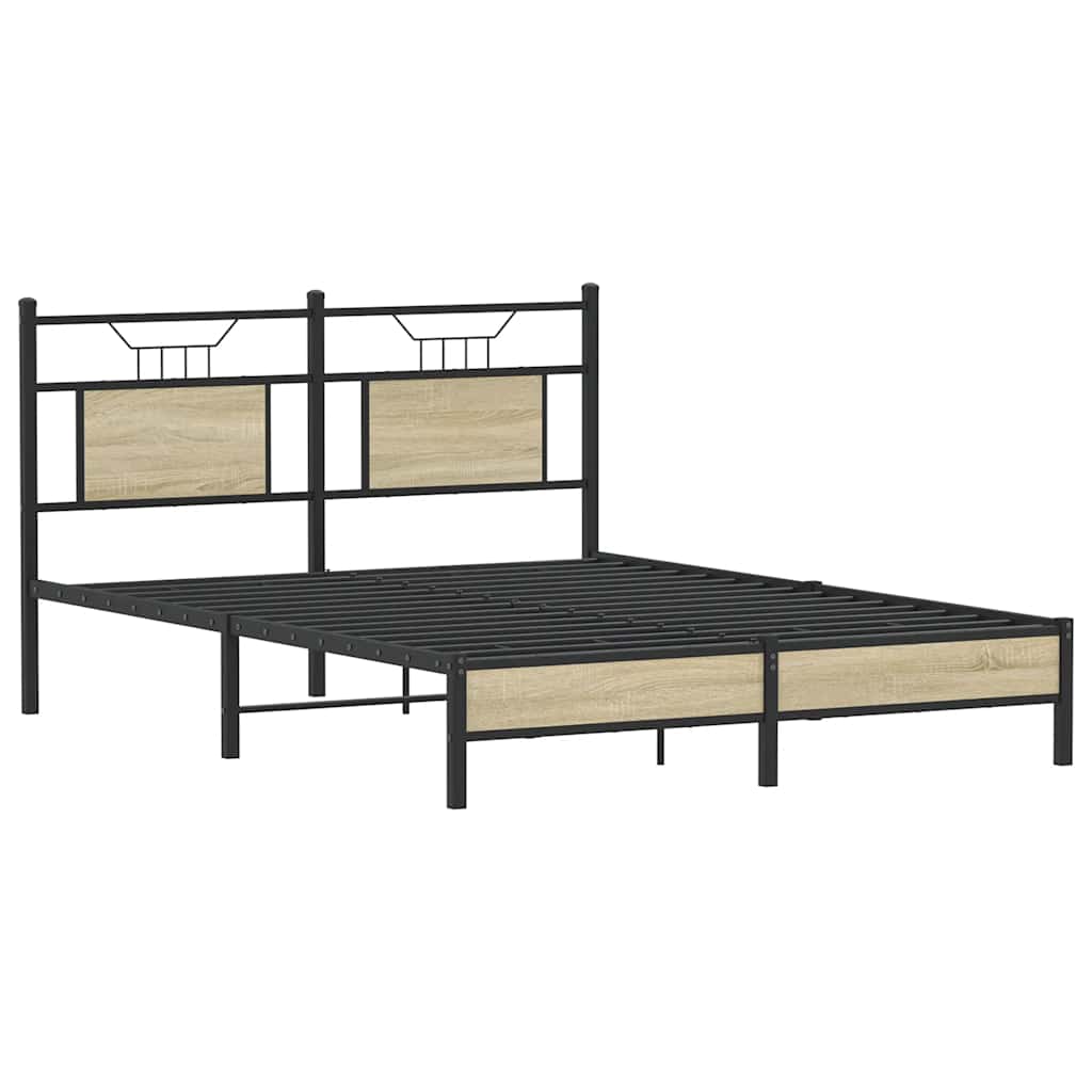 Bedframe zonder matras hout sonoma eikenkleurig 140x190 cm is nu te koop bij PeponiXL, paradijselijk wonen!
