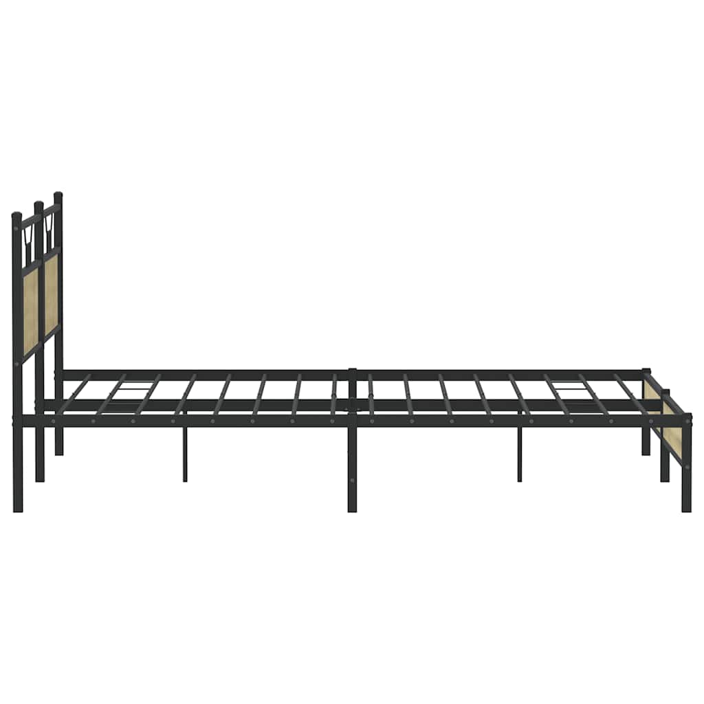 Bedframe zonder matras hout sonoma eikenkleurig 183x203 cm is nu te koop bij PeponiXL, paradijselijk wonen!