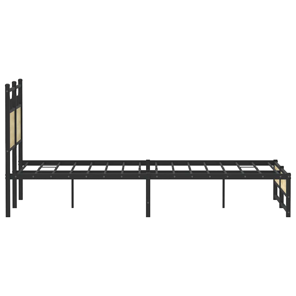 Bedframe zonder matras hout sonoma eikenkleurig 120x190 cm is nu te koop bij PeponiXL, paradijselijk wonen!