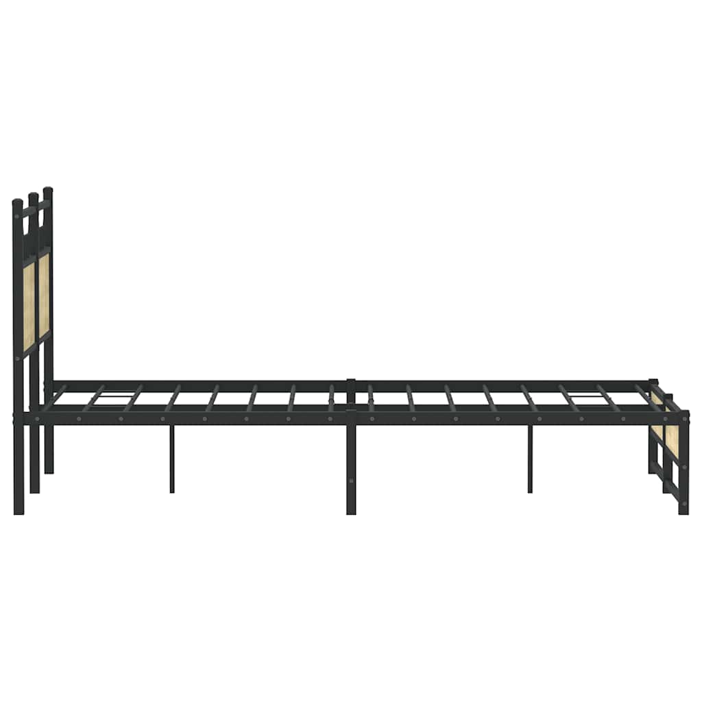 Bedframe zonder matras hout sonoma eikenkleurig 120x200 cm is nu te koop bij PeponiXL, paradijselijk wonen!