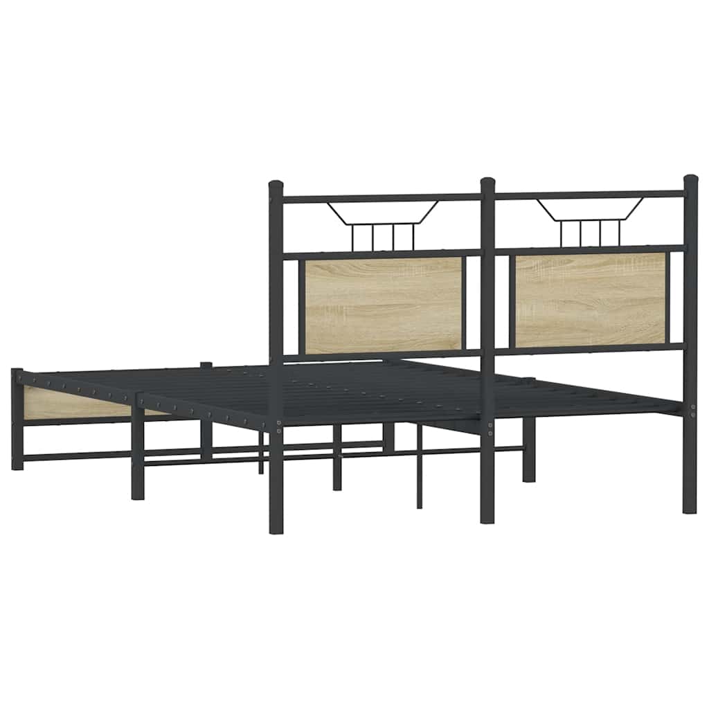 Bedframe zonder matras hout sonoma eikenkleurig 120x200 cm is nu te koop bij PeponiXL, paradijselijk wonen!