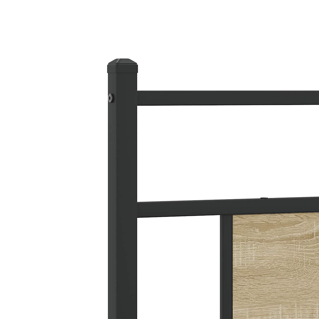 Bedframe zonder matras hout sonoma eikenkleurig 80x200 cm is nu te koop bij PeponiXL, paradijselijk wonen!