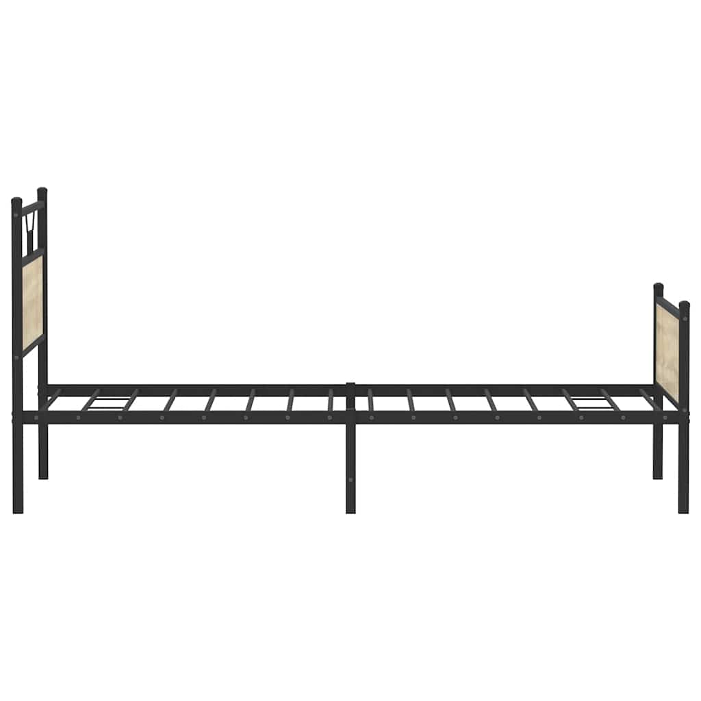 Bedframe zonder matras hout sonoma eikenkleurig 100x200 cm is nu te koop bij PeponiXL, paradijselijk wonen!