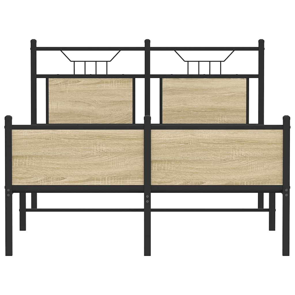 Bedframe zonder matras hout sonoma eikenkleurig 120x190 cm is nu te koop bij PeponiXL, paradijselijk wonen!