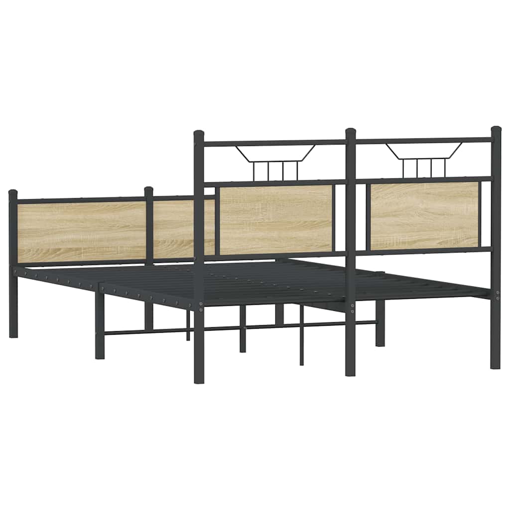 Bedframe zonder matras hout sonoma eikenkleurig 120x190 cm is nu te koop bij PeponiXL, paradijselijk wonen!