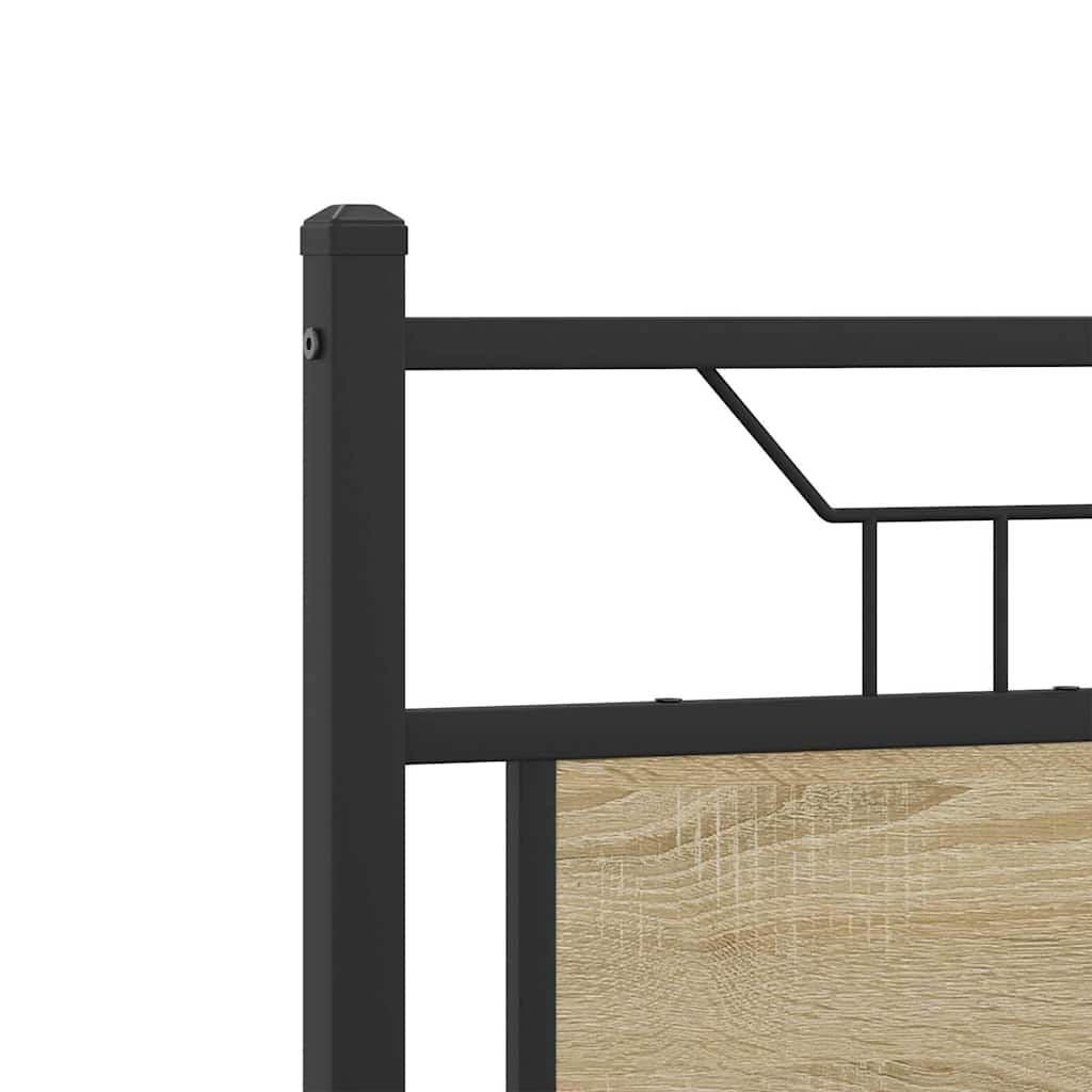Bedframe zonder matras hout sonoma eikenkleurig 120x190 cm is nu te koop bij PeponiXL, paradijselijk wonen!