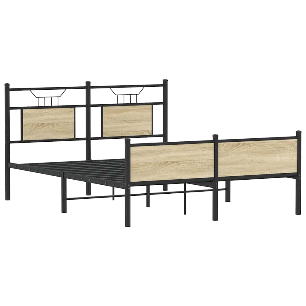 Bedframe zonder matras hout sonoma eikenkleurig 140x200 cm is nu te koop bij PeponiXL, paradijselijk wonen!