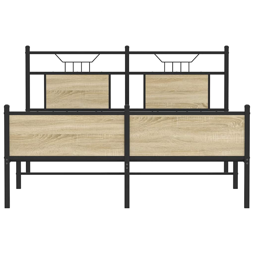 Bedframe zonder matras hout sonoma eikenkleurig 140x200 cm is nu te koop bij PeponiXL, paradijselijk wonen!