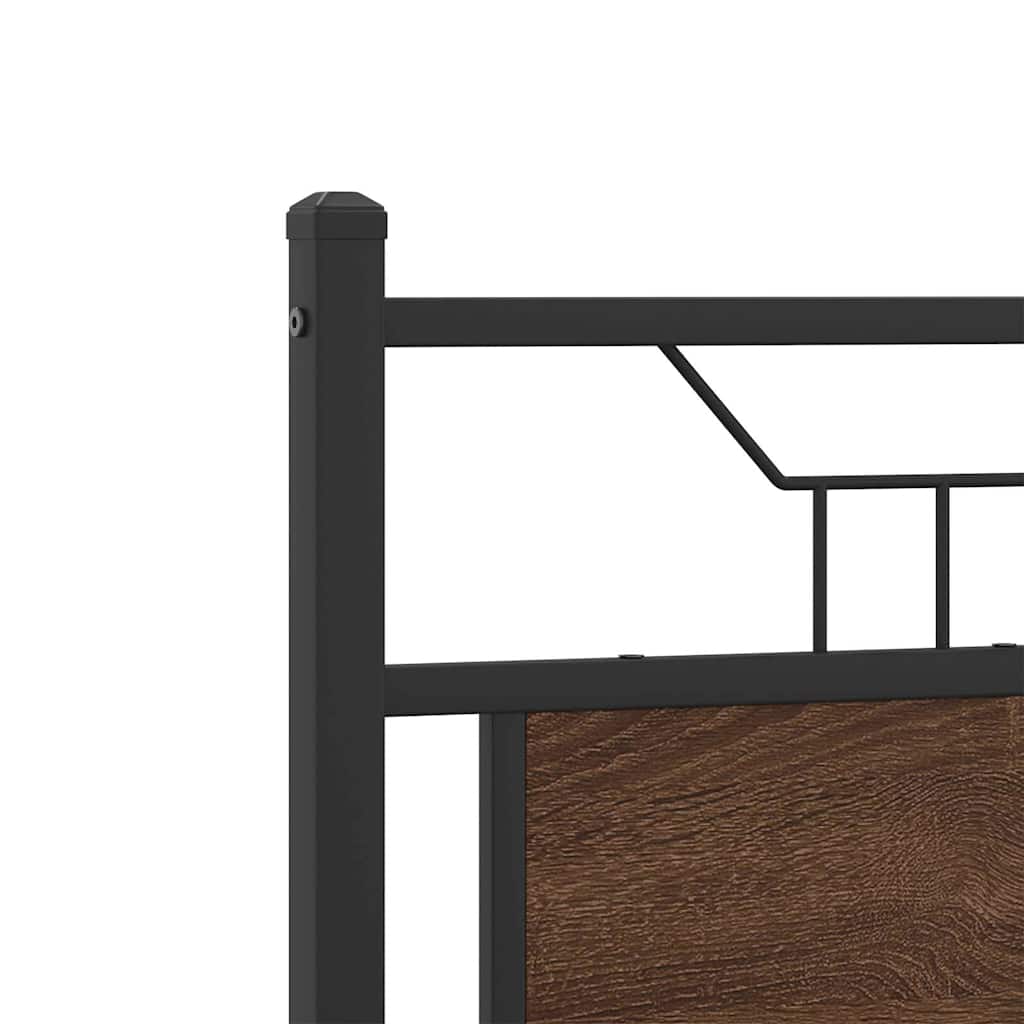 Bedframe zonder matras bewerkt hout bruin eikenkleur 120x200 cm is nu te koop bij PeponiXL, paradijselijk wonen!