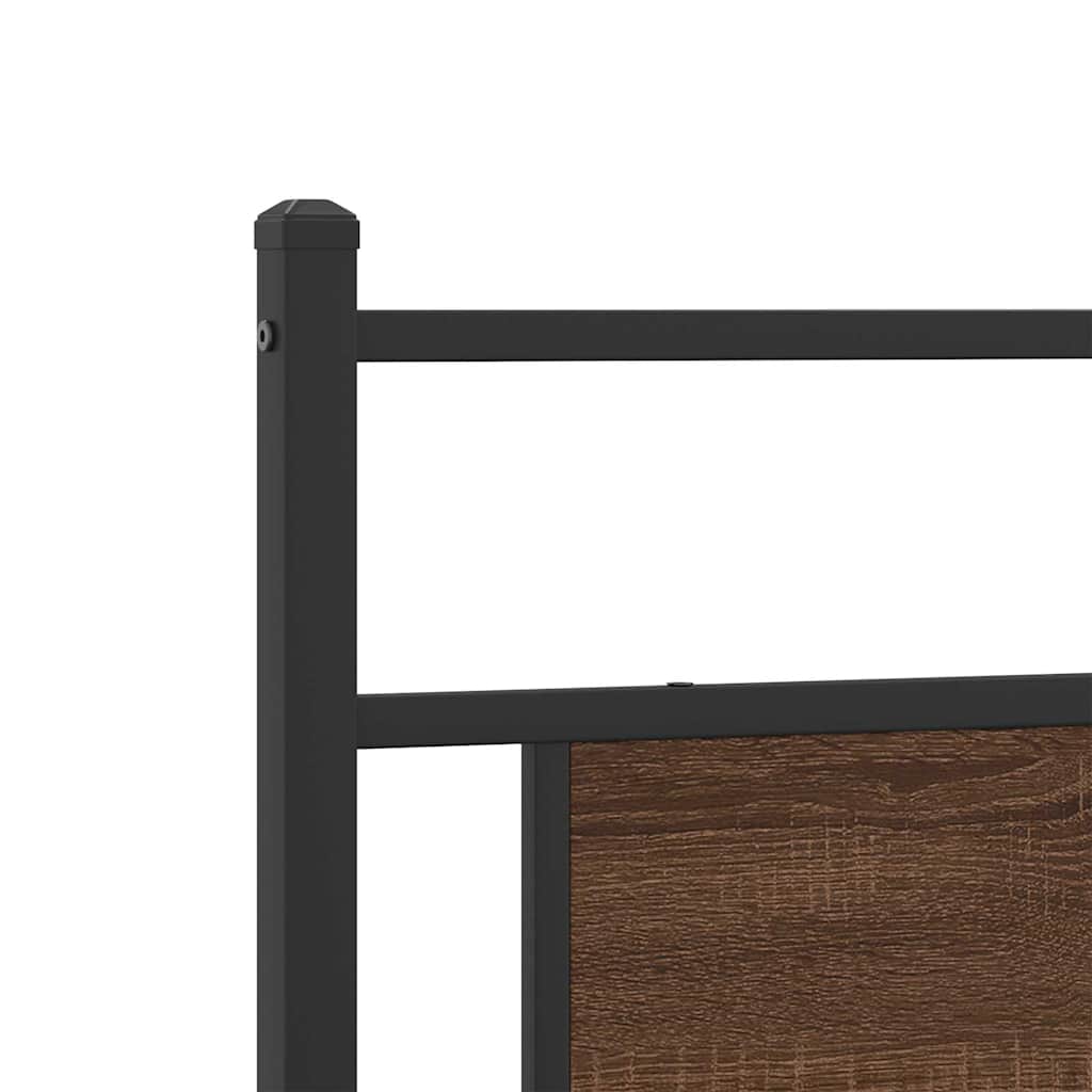 Bedframe zonder matras bewerkt hout bruin eikenkleur 100x200 cm is nu te koop bij PeponiXL, paradijselijk wonen!