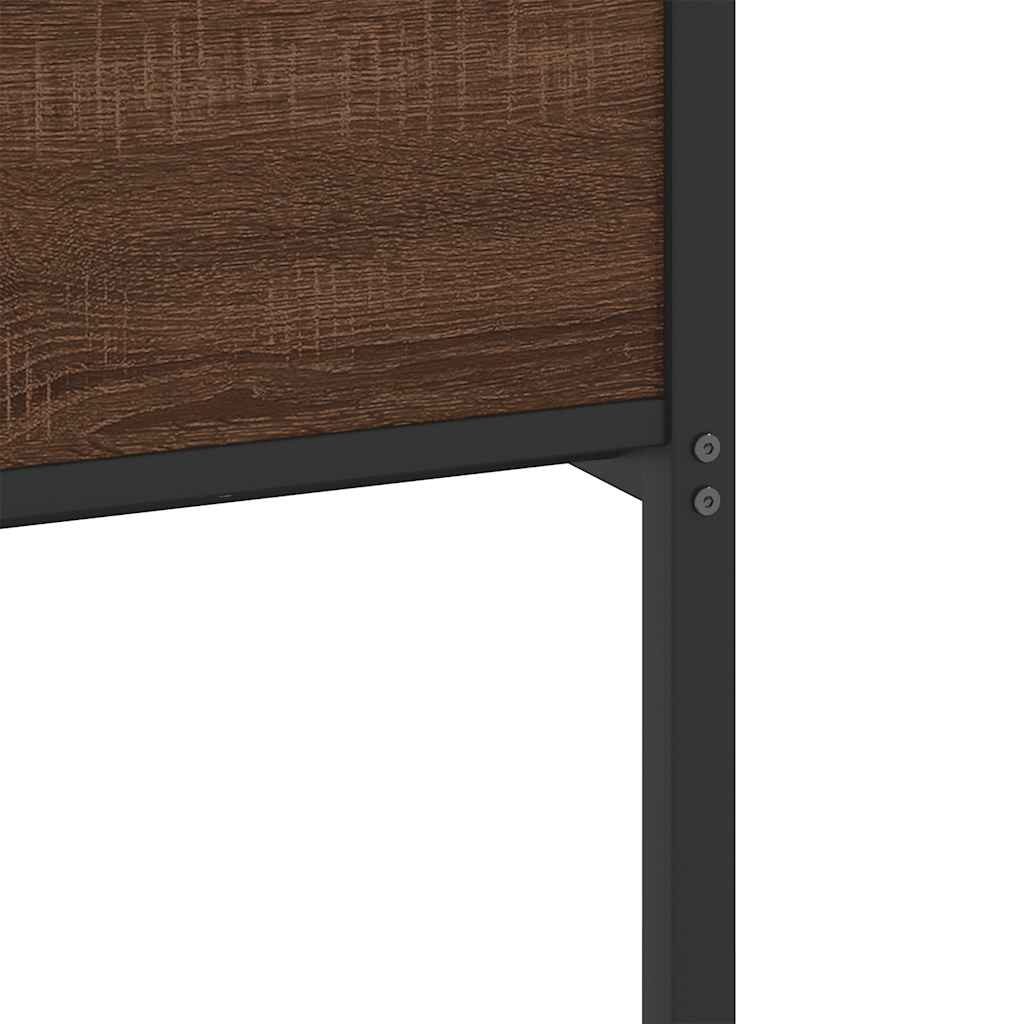 Bedframe zonder matras bewerkt hout bruin eikenkleur 90x200 cm is nu te koop bij PeponiXL, paradijselijk wonen!