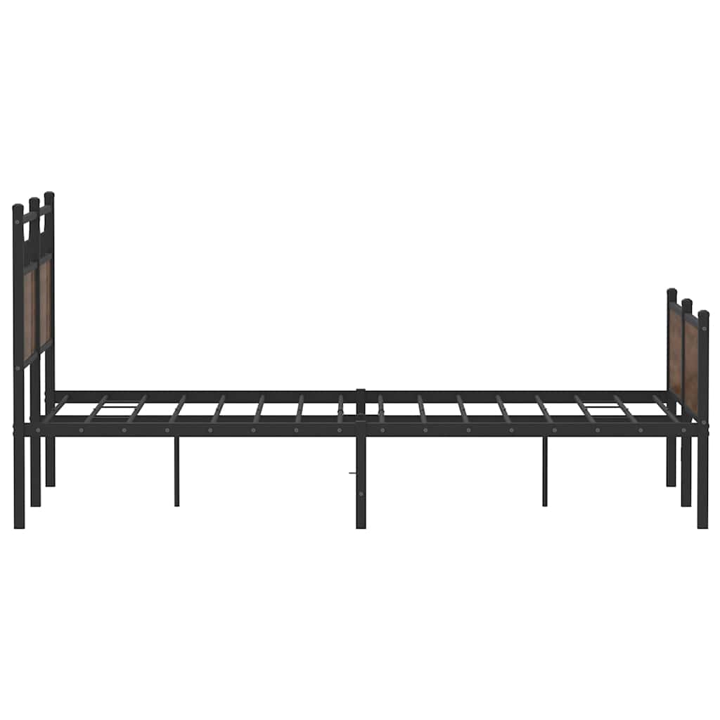 Bedframe zonder matras bewerkt hout bruin eikenkleur 120x190 cm is nu te koop bij PeponiXL, paradijselijk wonen!