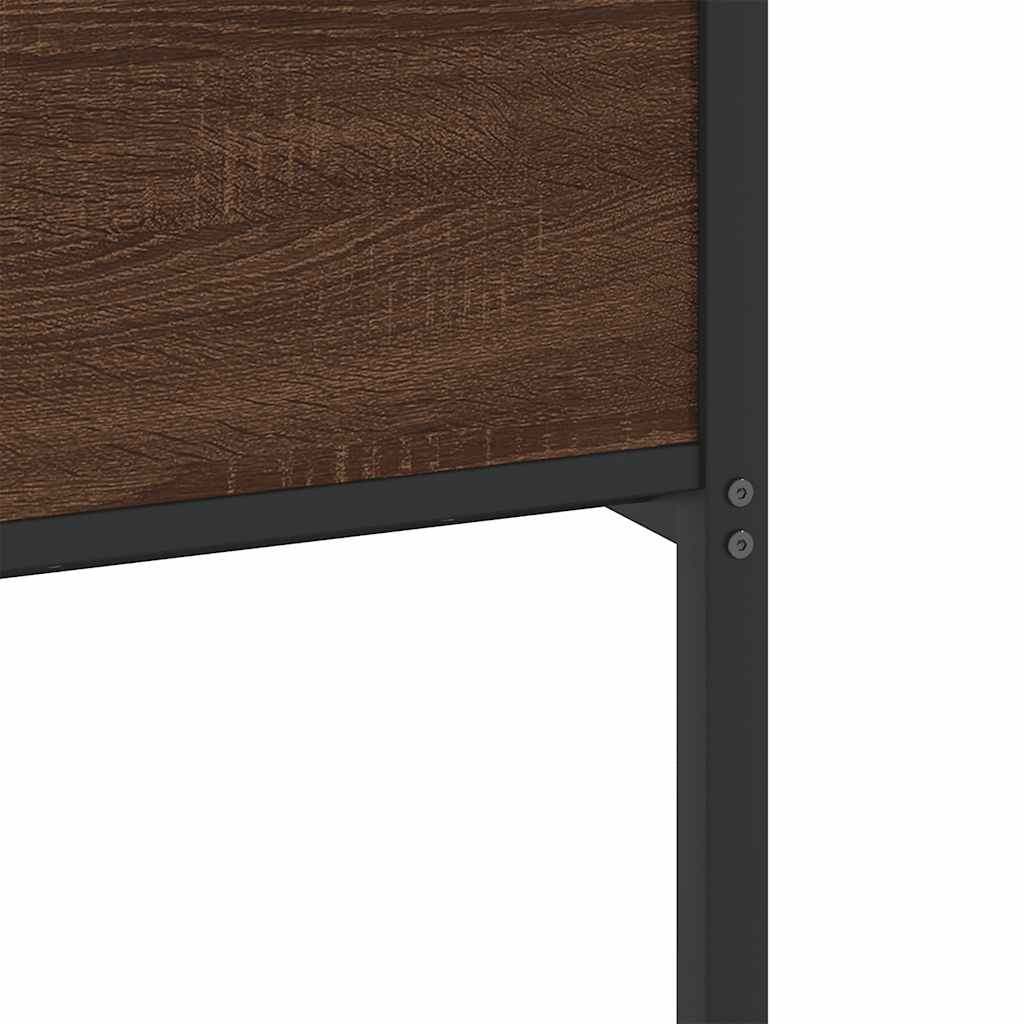 Bedframe zonder matras bewerkt hout bruin eikenkleur 140x190 cm is nu te koop bij PeponiXL, paradijselijk wonen!