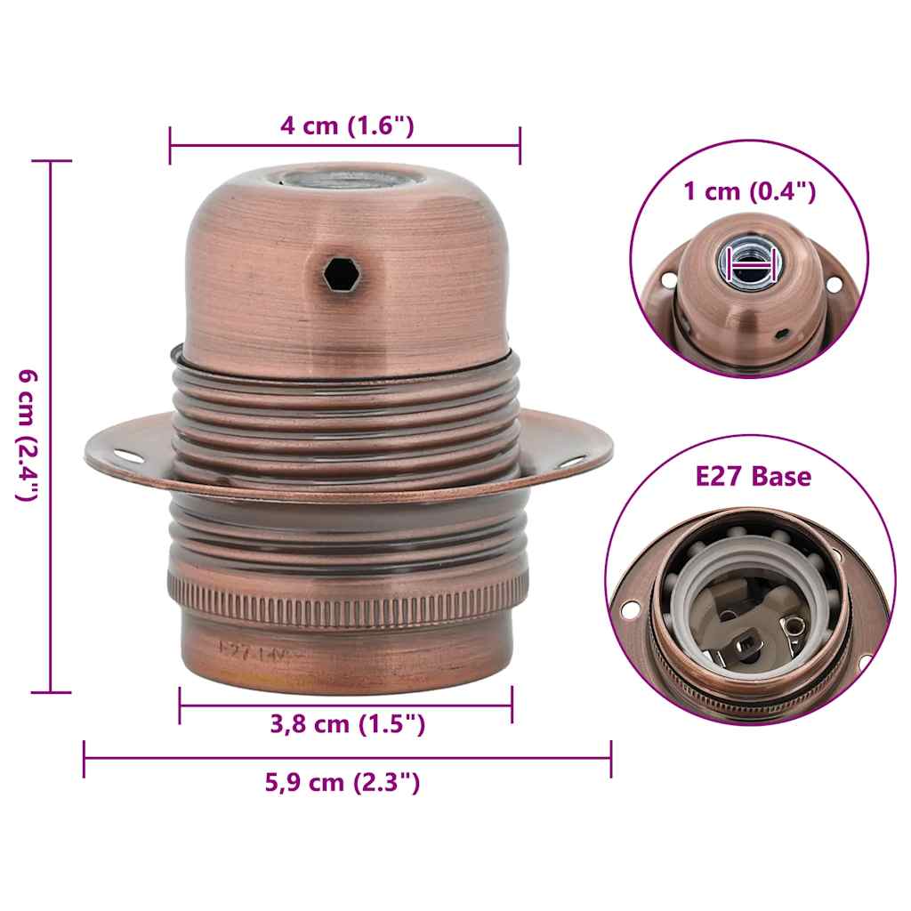 Lamphouders 2 st rood brons E27 is nu te koop bij PeponiXL, paradijselijk wonen!