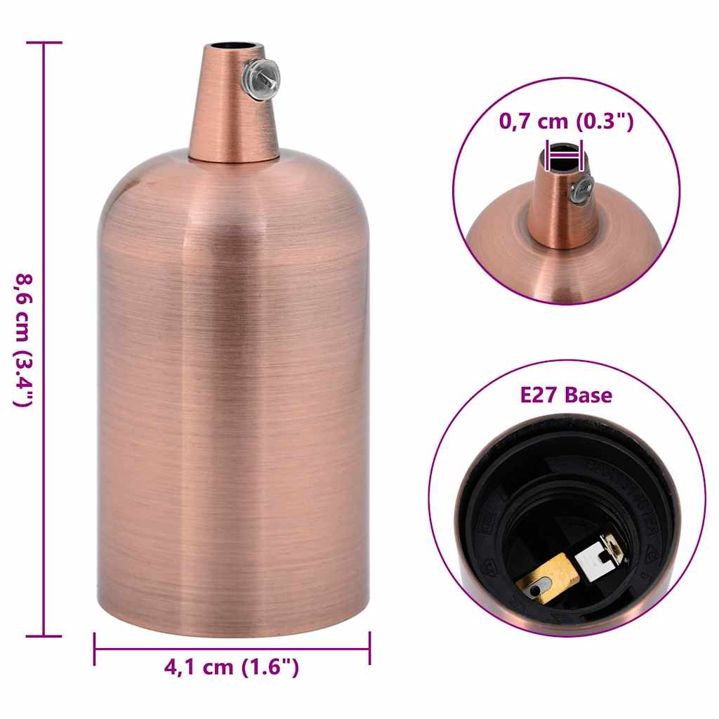 Lamphouders 2 st rood brons E27 is nu te koop bij PeponiXL, paradijselijk wonen!