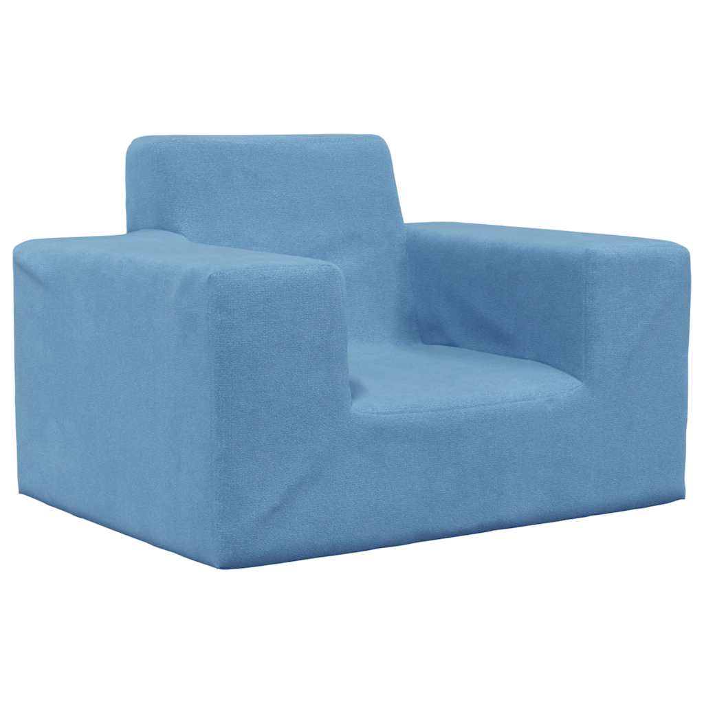 Kinderbank zacht pluche blauw is nu te koop bij PeponiXL, paradijselijk wonen!