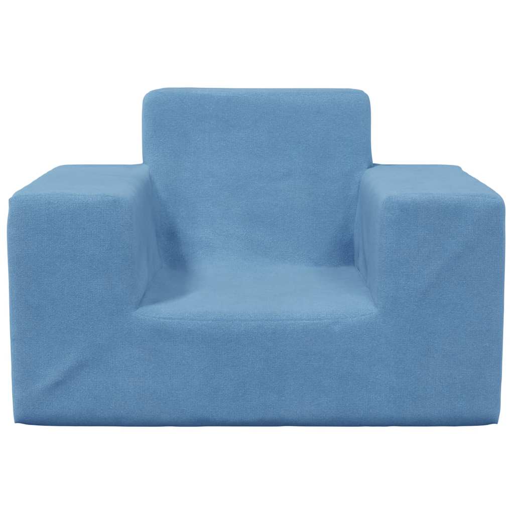 Kinderbank zacht pluche blauw is nu te koop bij PeponiXL, paradijselijk wonen!
