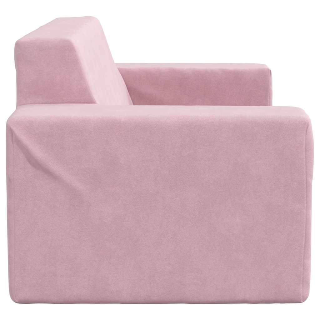 Kinderbank 2-zits zacht pluche roze is nu te koop bij PeponiXL, paradijselijk wonen!