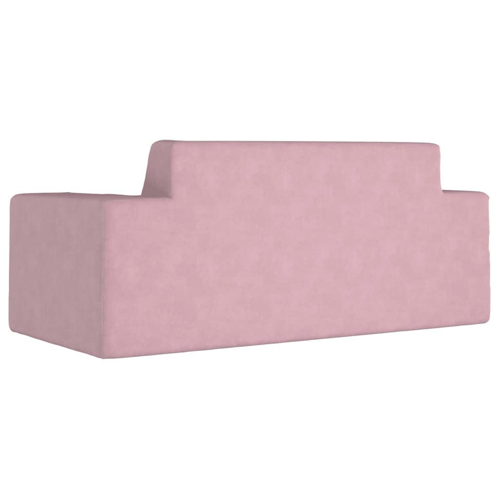 Kinderbank 2-zits zacht pluche roze is nu te koop bij PeponiXL, paradijselijk wonen!