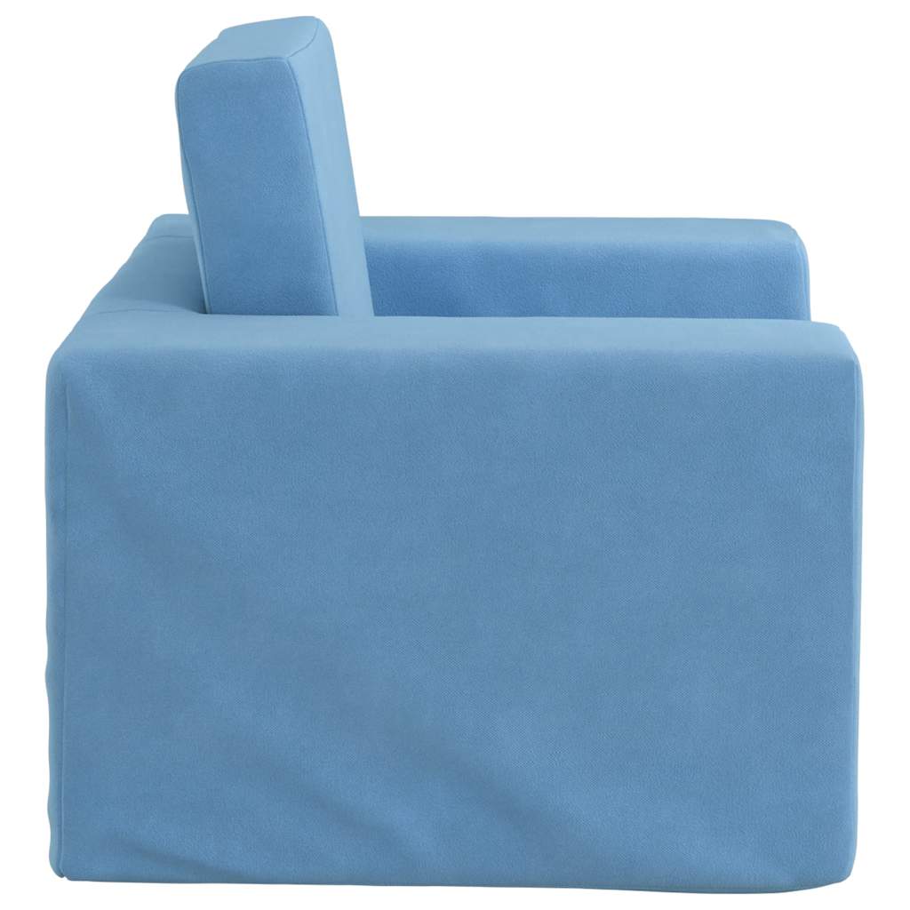 Kinderslaapbank zacht pluche blauw is nu te koop bij PeponiXL, paradijselijk wonen!