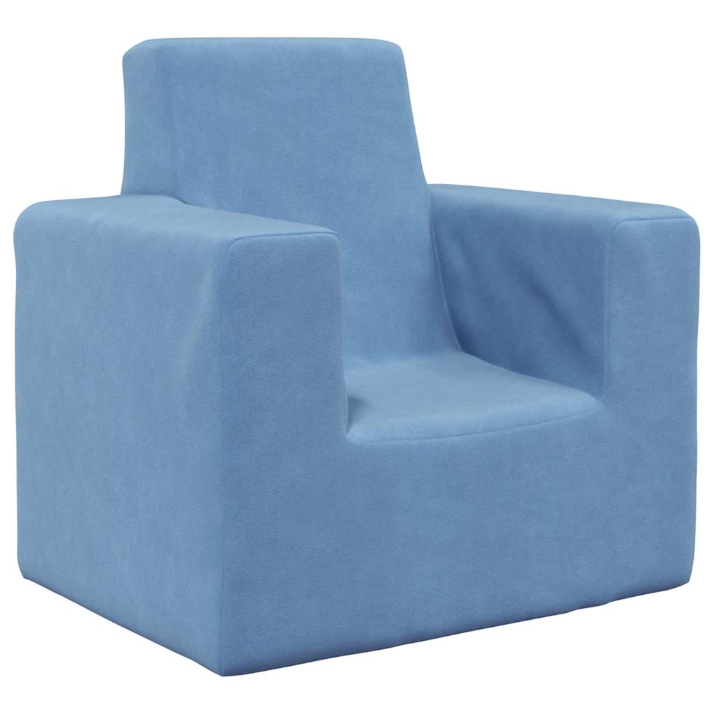 Kinderbank zacht pluche blauw is nu te koop bij PeponiXL, paradijselijk wonen!