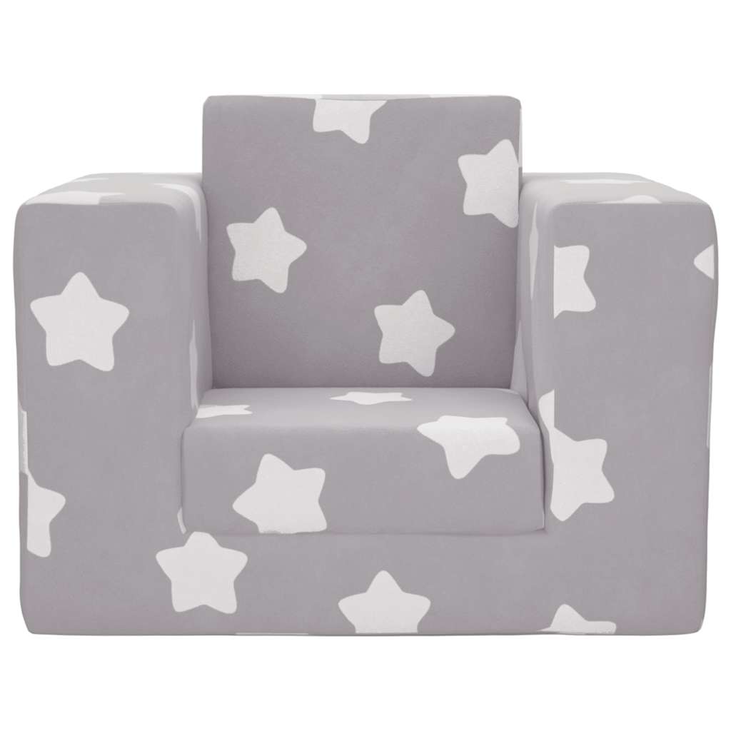 Kinderslaapbank met sterren zacht pluche lichtgrijs is nu te koop bij PeponiXL, paradijselijk wonen!