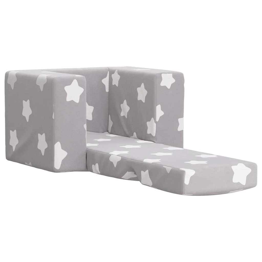 Kinderslaapbank met sterren zacht pluche lichtgrijs is nu te koop bij PeponiXL, paradijselijk wonen!