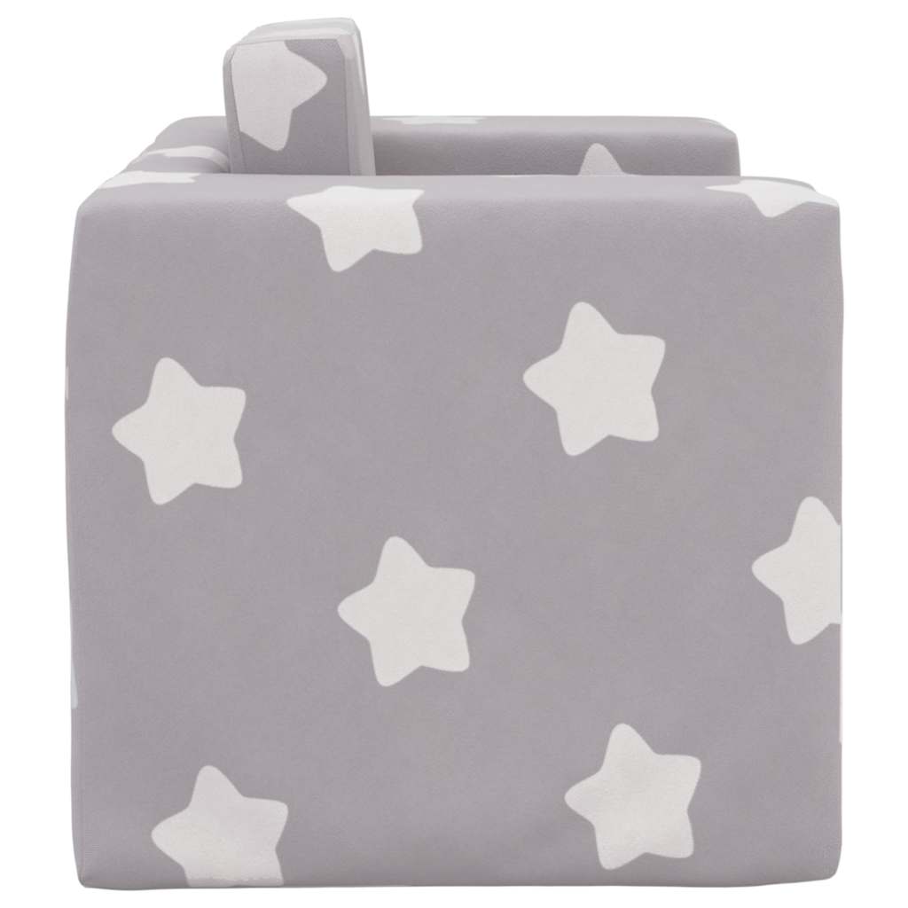 Kinderslaapbank met sterren zacht pluche lichtgrijs is nu te koop bij PeponiXL, paradijselijk wonen!