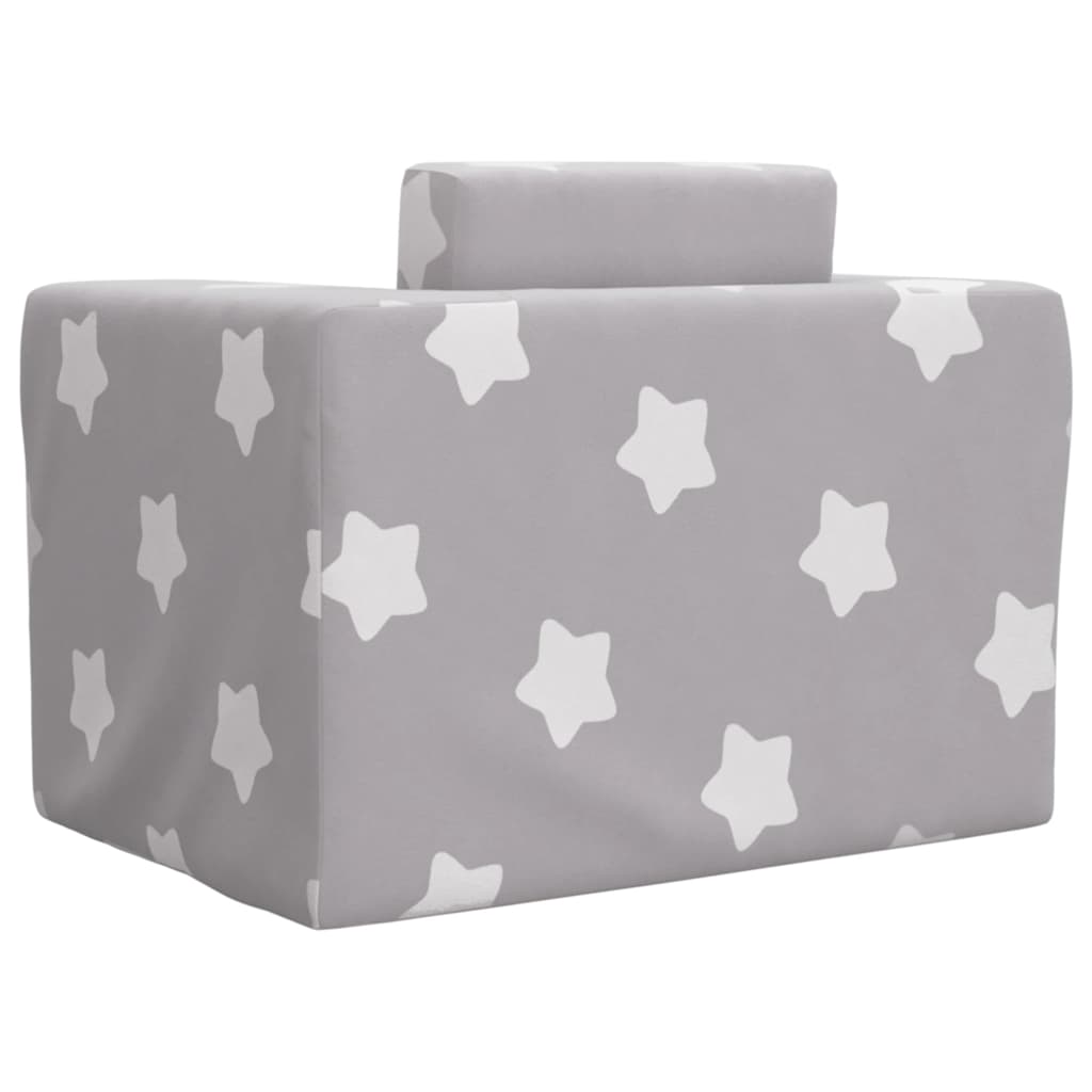 Kinderslaapbank met sterren zacht pluche lichtgrijs is nu te koop bij PeponiXL, paradijselijk wonen!