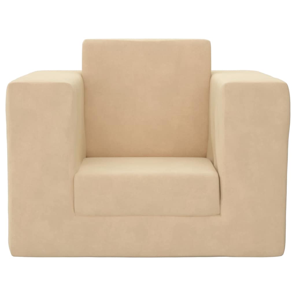 Kinderslaapbank zacht pluche crèmekleurig is nu te koop bij PeponiXL, paradijselijk wonen!