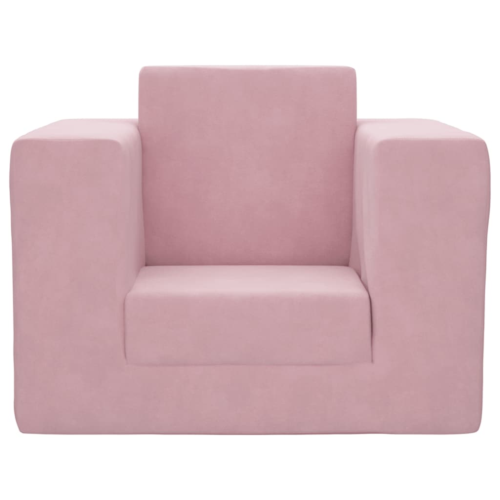 Kinderslaapbank zacht pluche roze is nu te koop bij PeponiXL, paradijselijk wonen!