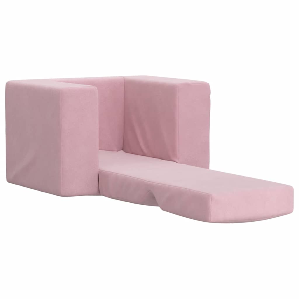 Kinderslaapbank zacht pluche roze is nu te koop bij PeponiXL, paradijselijk wonen!