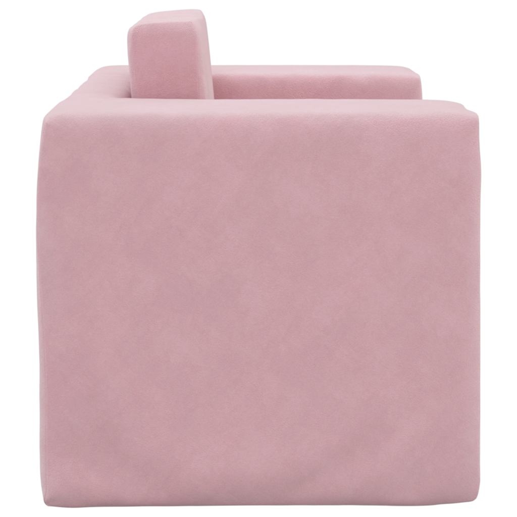 Kinderslaapbank zacht pluche roze is nu te koop bij PeponiXL, paradijselijk wonen!