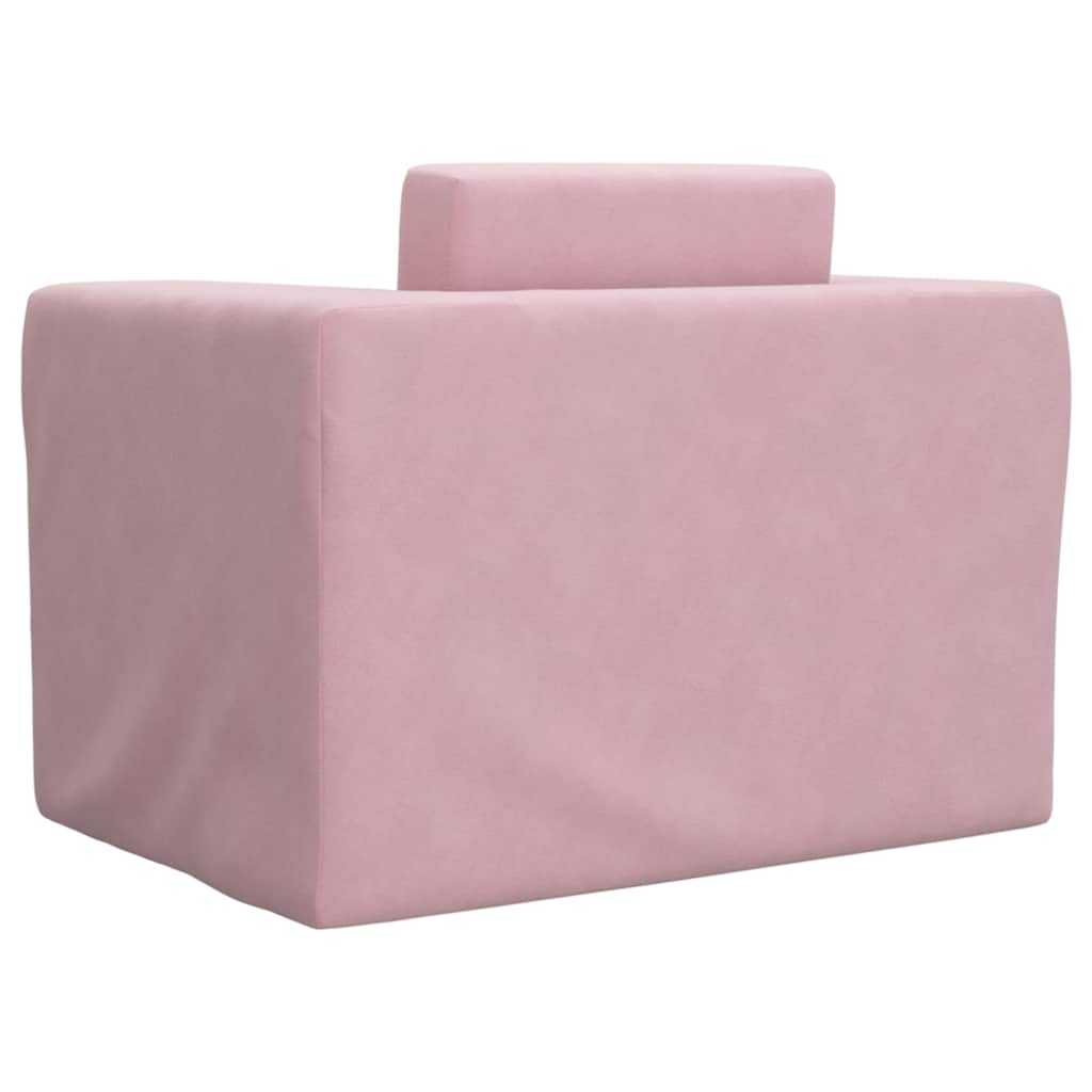 Kinderslaapbank zacht pluche roze is nu te koop bij PeponiXL, paradijselijk wonen!