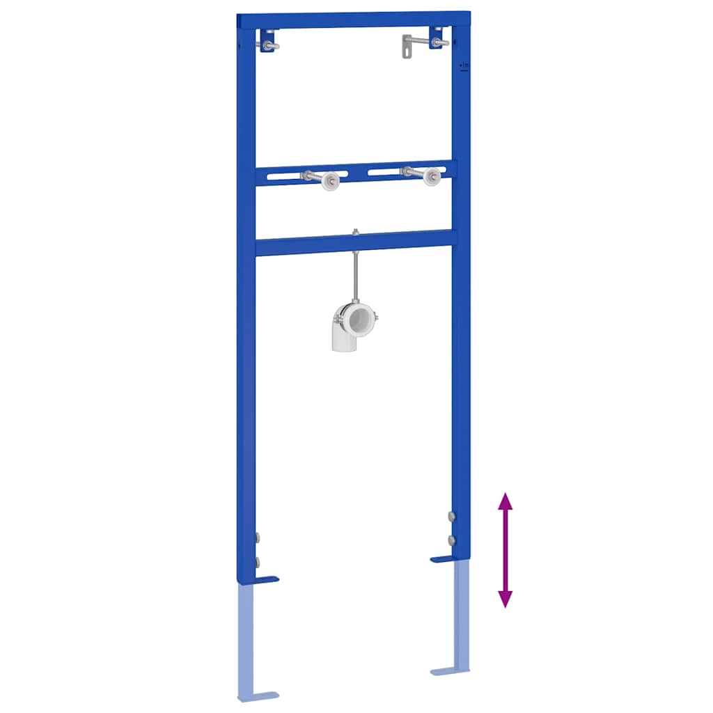 Badkamer muursteun Blauw 50 x 17.5 x 136 cm Staal is nu te koop bij PeponiXL, paradijselijk wonen!