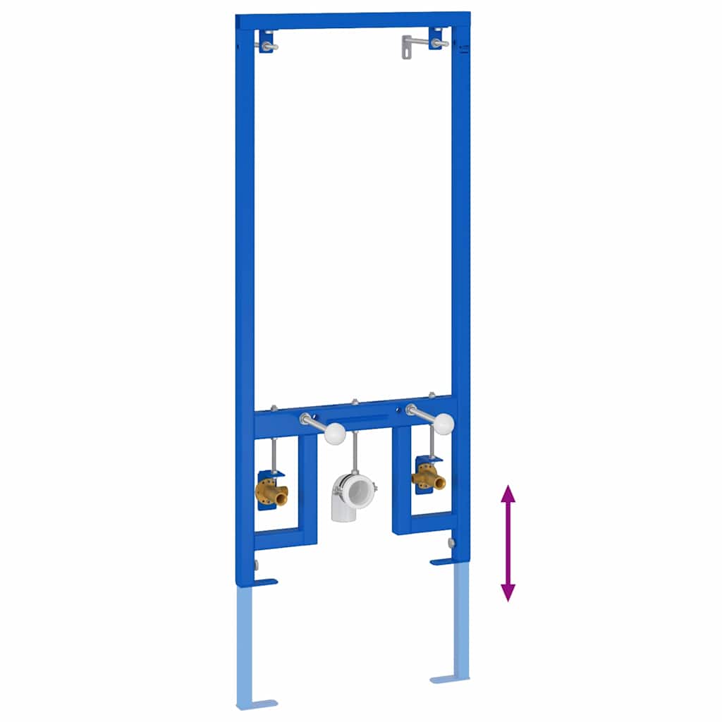 Badkamer muursteun Blauw 50 x 17.5 x 136 cm Staal is nu te koop bij PeponiXL, paradijselijk wonen!