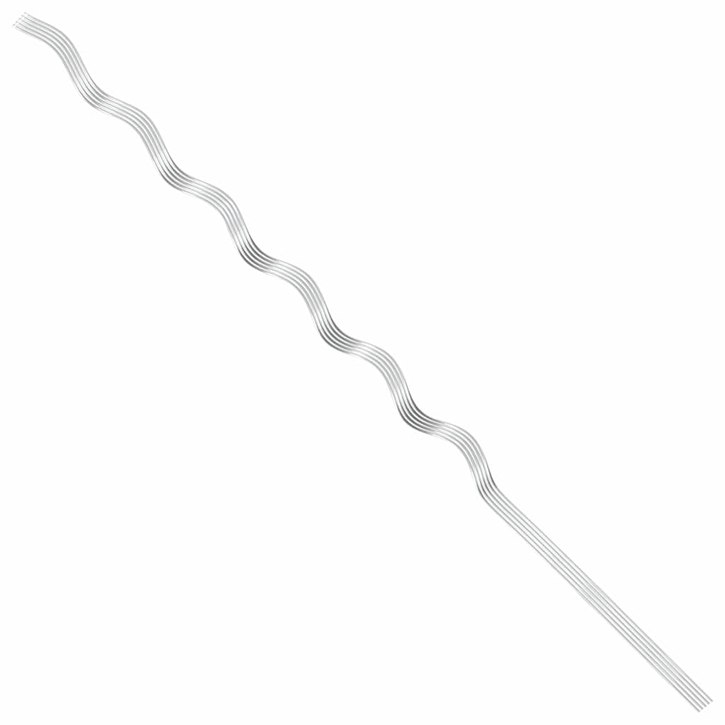Plantondersteuning 5 pcs Zilver 150 x 0,6 x 0,6 cm Staal is nu te koop bij PeponiXL, paradijselijk wonen!