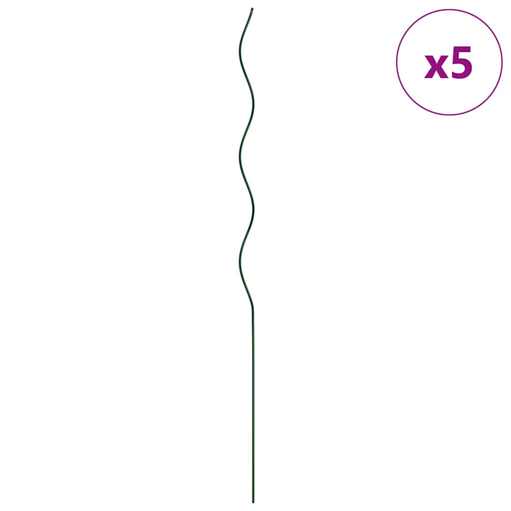 Spiraalvormige plantensteunen 5 pcs Groen 110 cm is nu te koop bij PeponiXL, paradijselijk wonen!