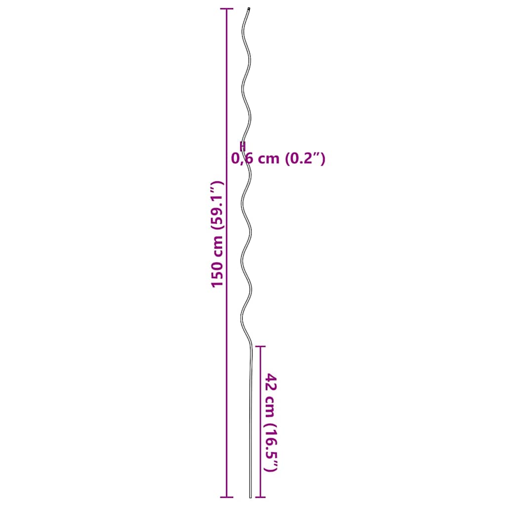 Plantondersteuning 20 pcs Groen 110 x 0.6 x 0.6 cm Staal is nu te koop bij PeponiXL, paradijselijk wonen!