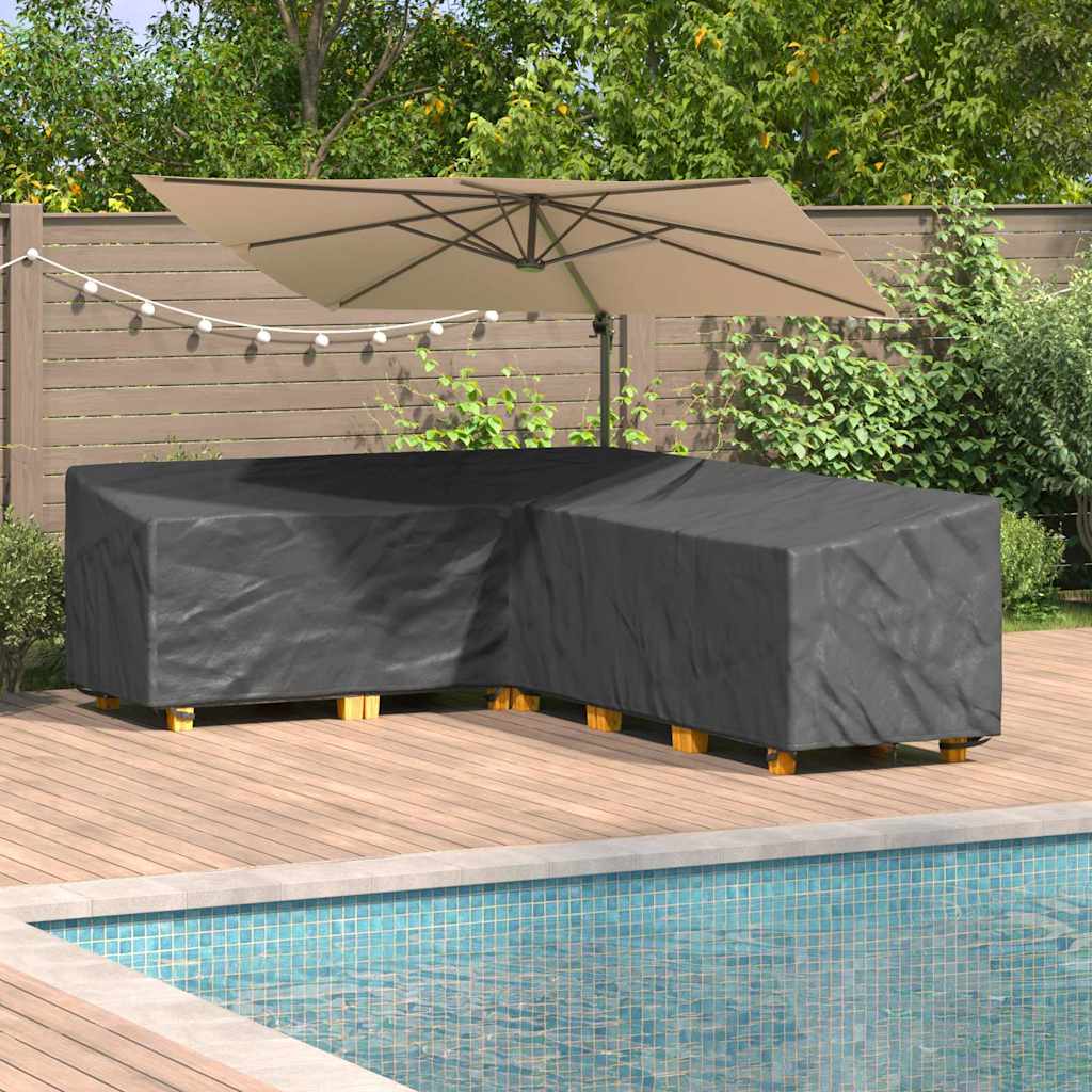 Meubelhoes Zwart 286 x 222 x 80 cm is nu te koop bij PeponiXL, paradijselijk wonen!