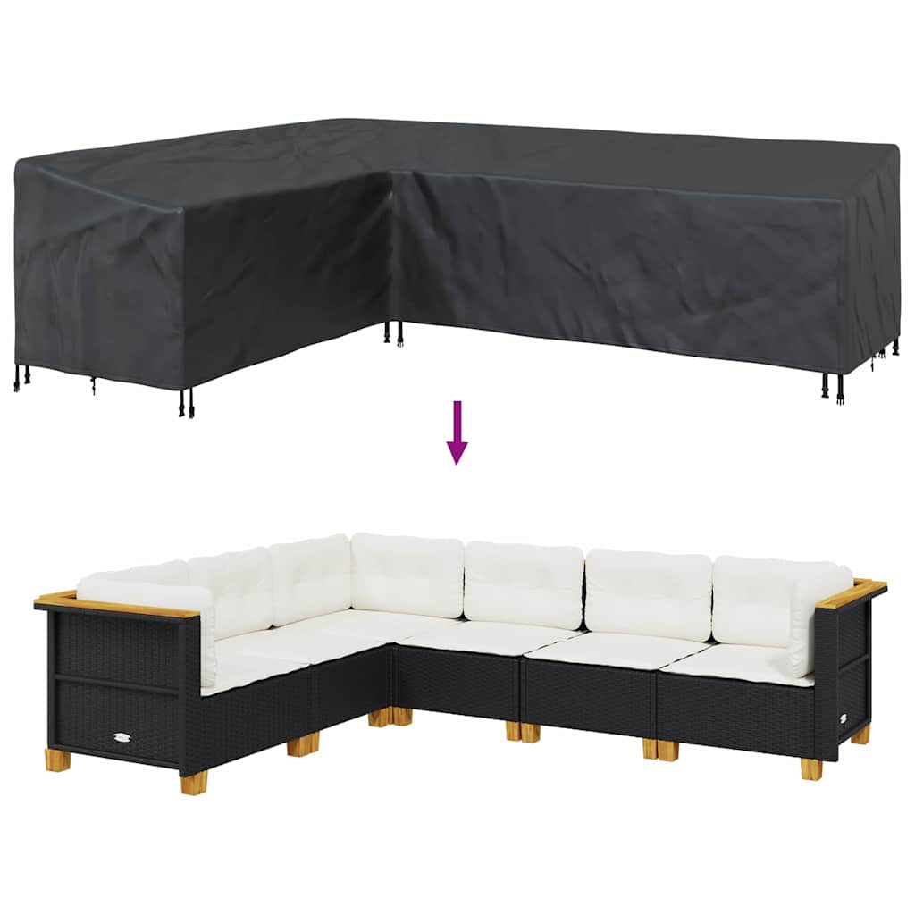 Meubelhoes Zwart 286 x 222 x 80 cm is nu te koop bij PeponiXL, paradijselijk wonen!