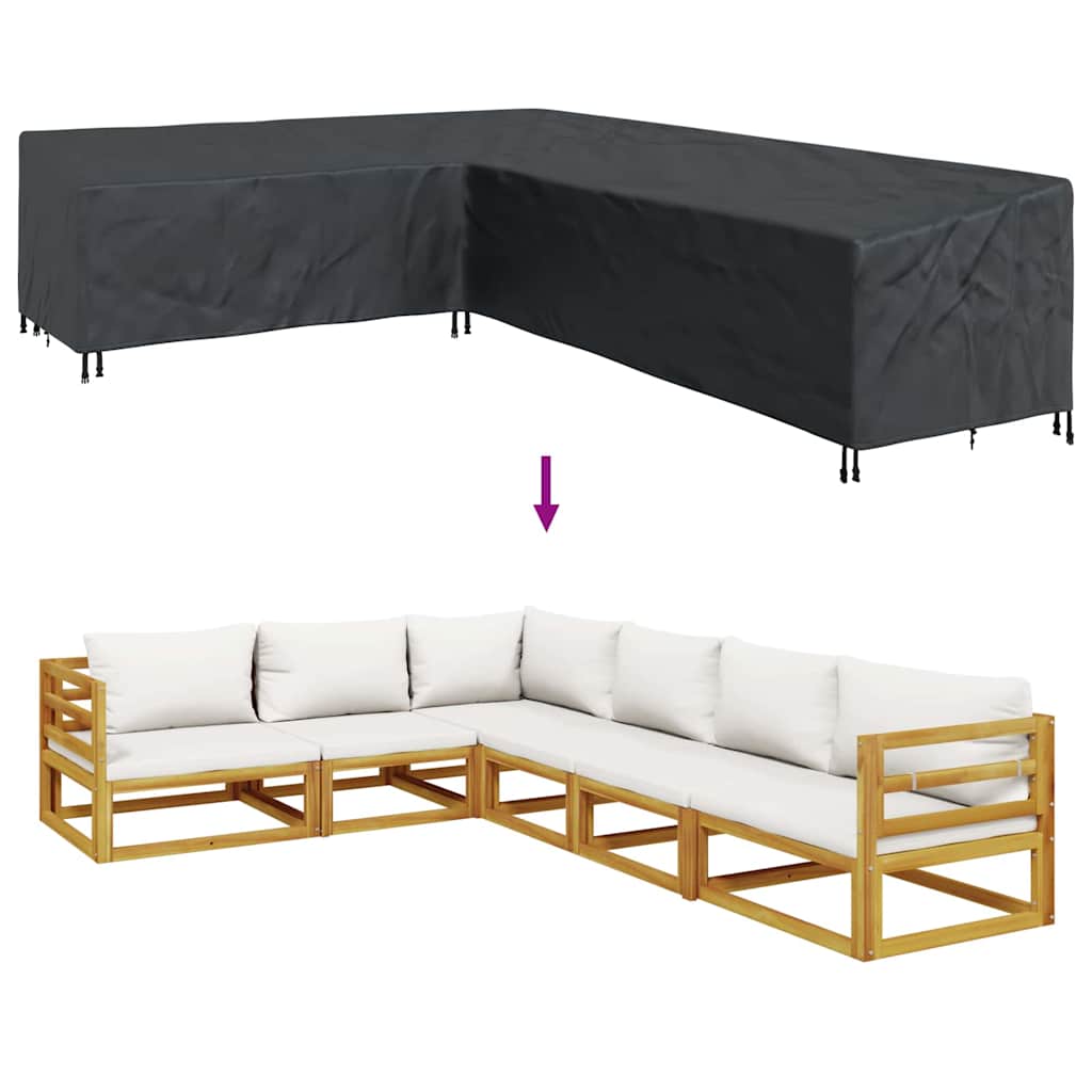 Meubelhoes Zwart 330 x 255 x 80 cm 600D Oxford Stof is nu te koop bij PeponiXL, paradijselijk wonen!