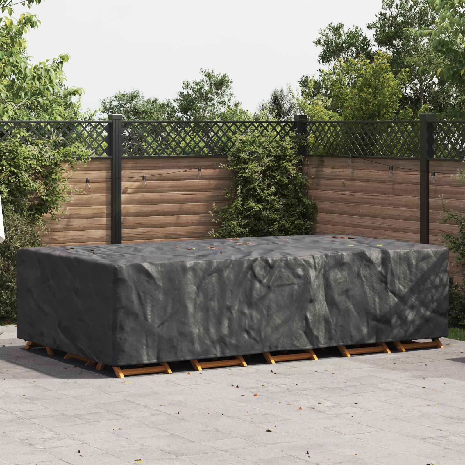 Meubelhoes Effen Zwart 305 x 190 x 85 cm 600D is nu te koop bij PeponiXL, paradijselijk wonen!