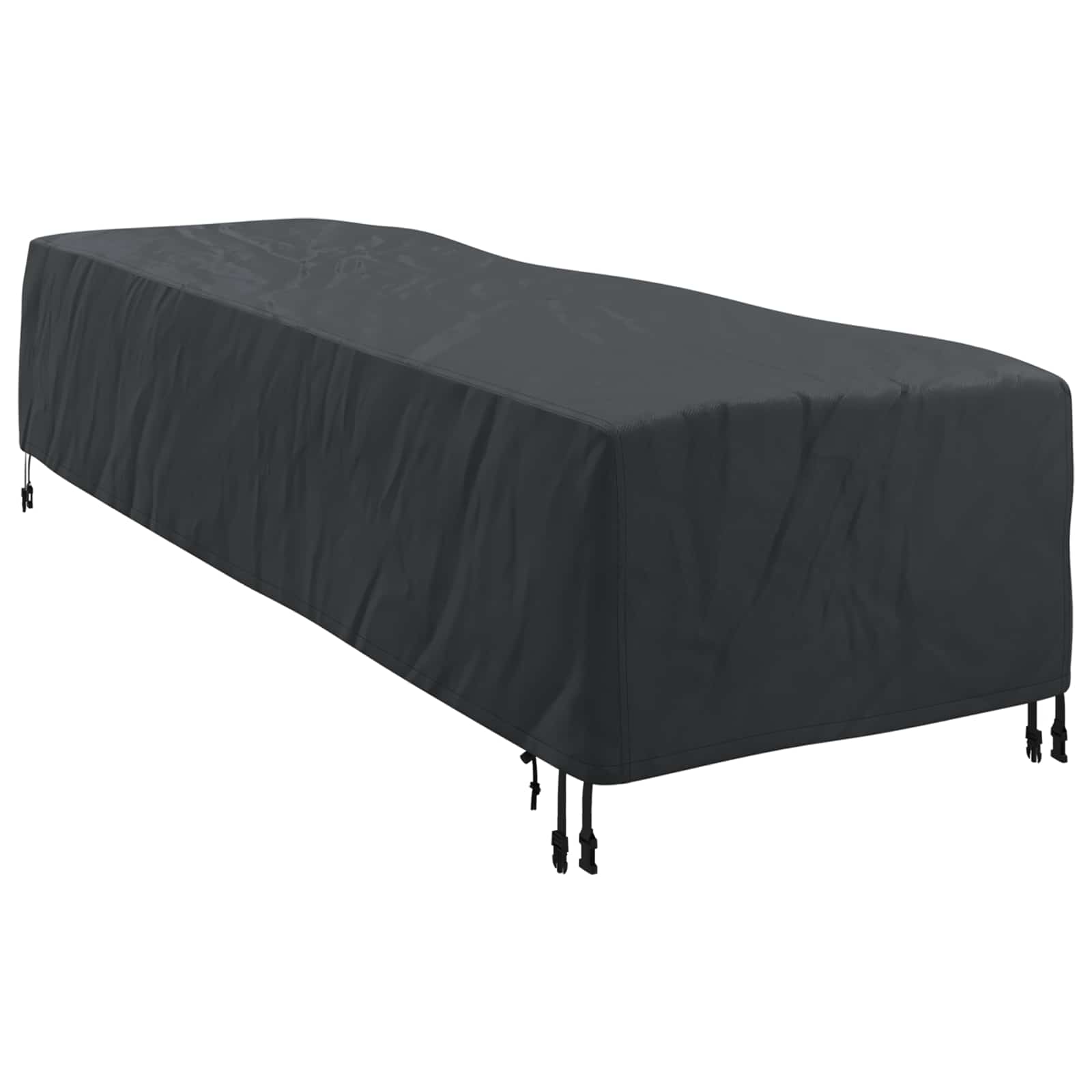Lounger Hoes Effen Zwart 74 x 210 x 40 cm Stof is nu te koop bij PeponiXL, paradijselijk wonen!