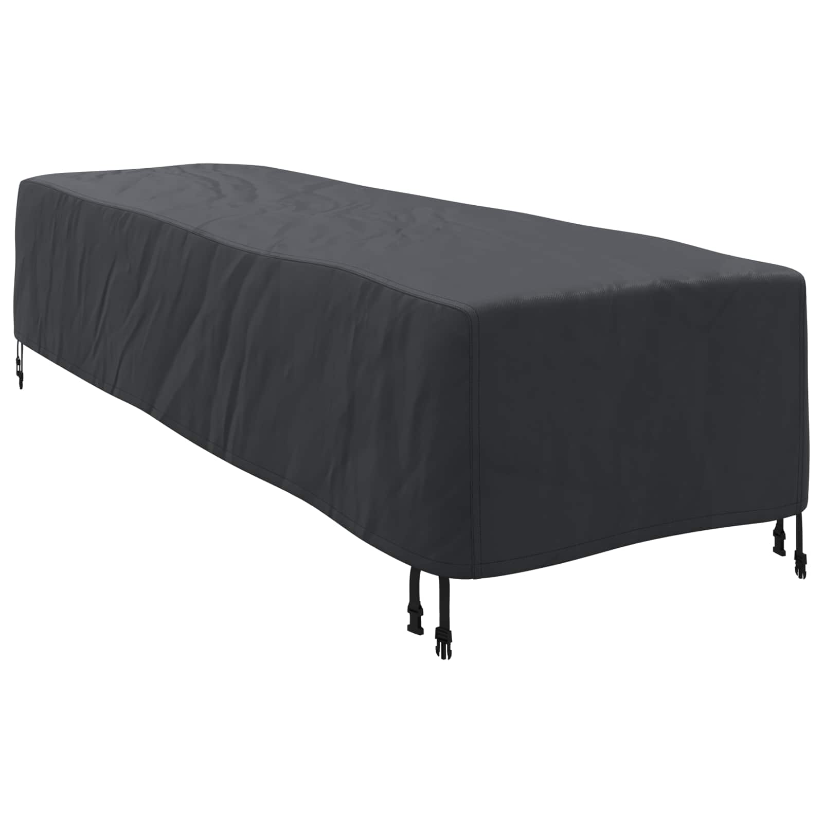 Lounger Hoes Effen Zwart 74 x 210 x 40 cm Stof is nu te koop bij PeponiXL, paradijselijk wonen!
