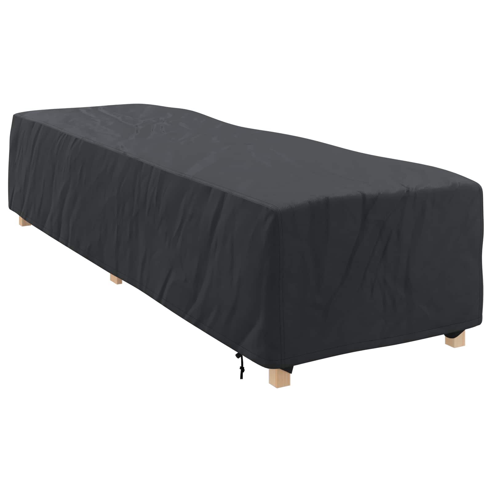 Lounger Hoes Effen Zwart 74 x 210 x 40 cm Stof is nu te koop bij PeponiXL, paradijselijk wonen!