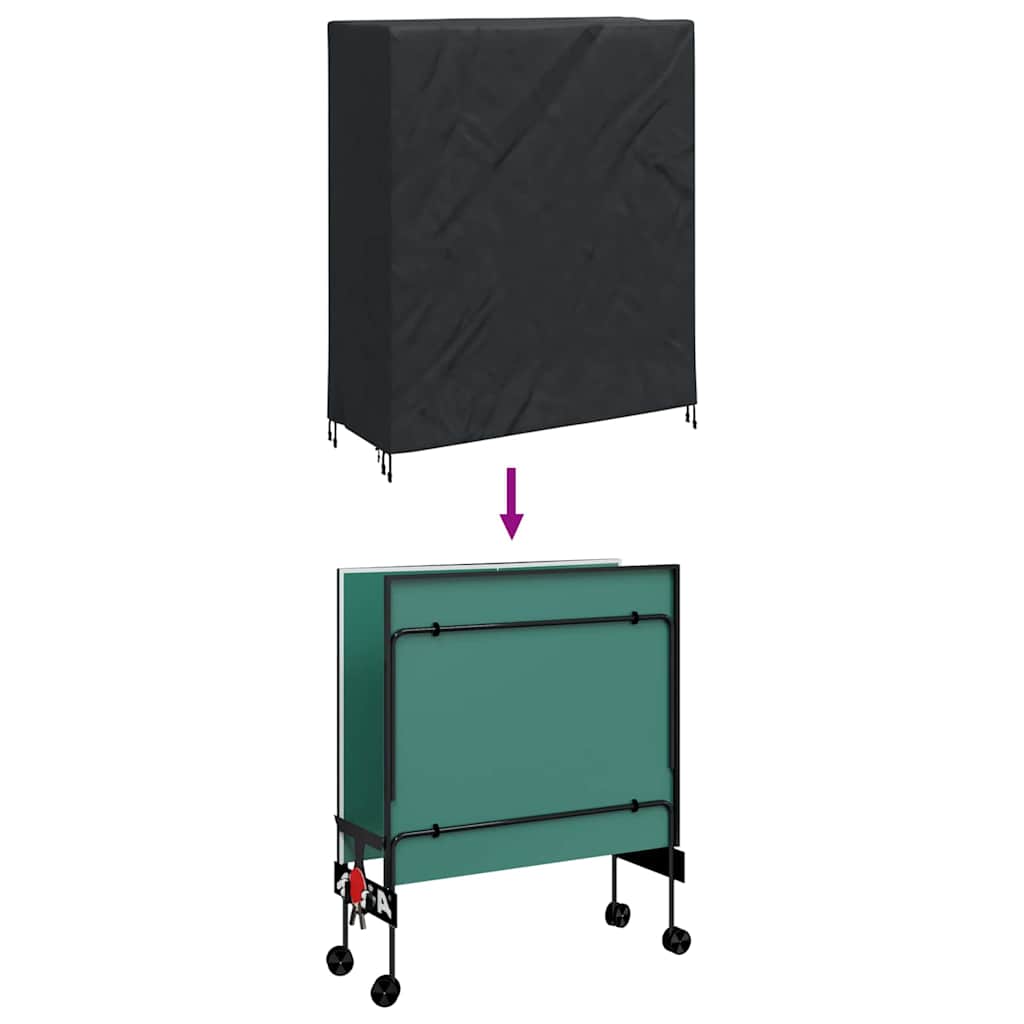 Pingpong Tafelbedekking Effen Zwart 165 x 70 x 185 cm Stof is nu te koop bij PeponiXL, paradijselijk wonen!