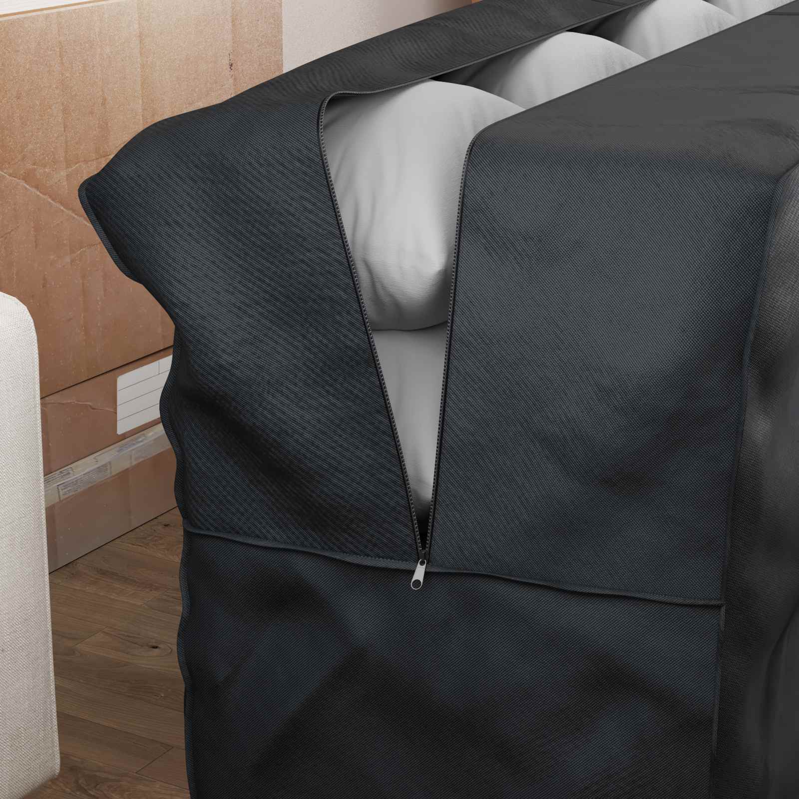 Buitent Opslagtas Zwart 175 x 55 x 75 cm 210D Oxford Stof is nu te koop bij PeponiXL, paradijselijk wonen!