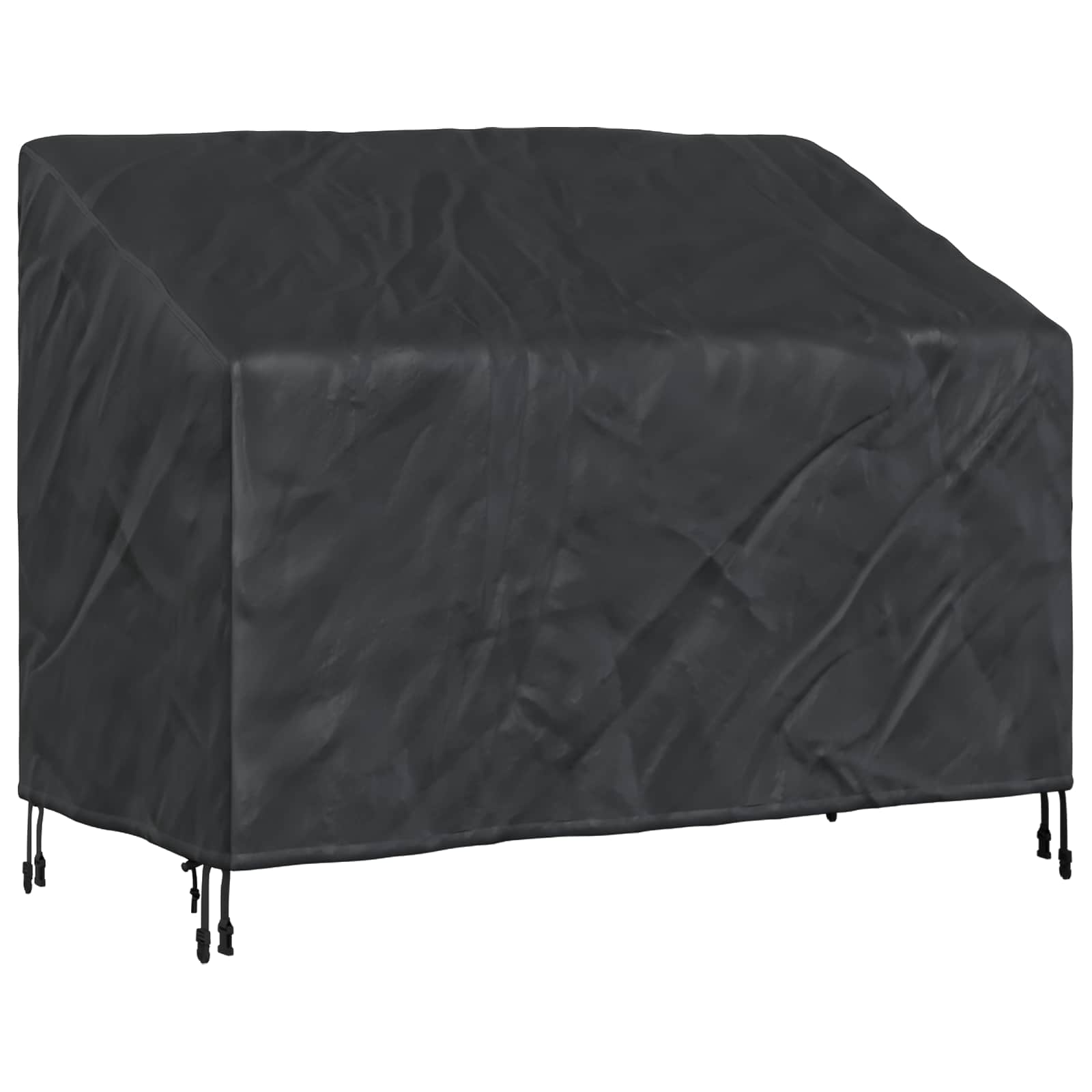 Tuinbankhoes Zwart 134 x 70 x 65 / 94 cm 420D Oxford Stof is nu te koop bij PeponiXL, paradijselijk wonen!