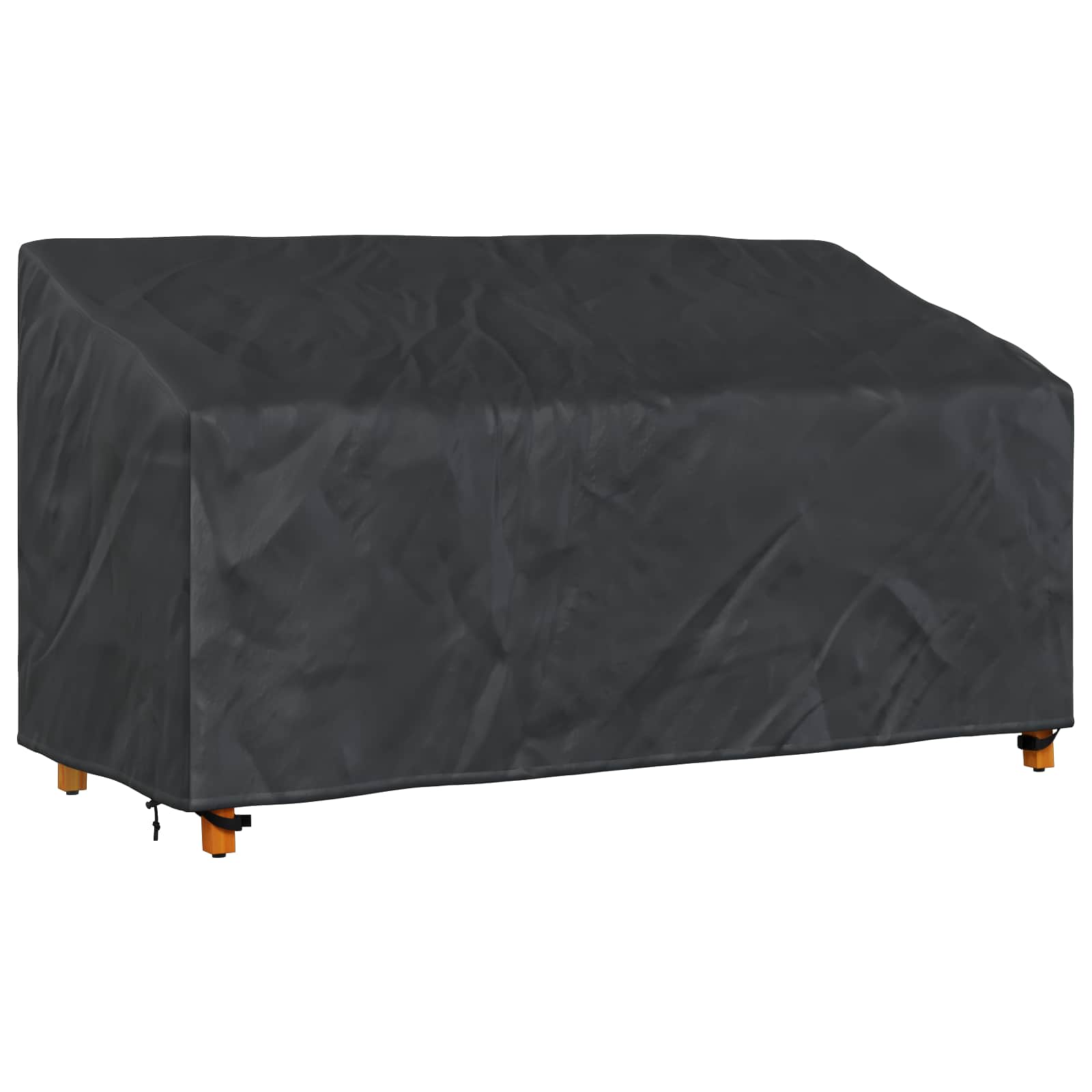 Tuinbankhoes Zwart 205 x 85 x 65 / 94 cm 600D Oxford Stof is nu te koop bij PeponiXL, paradijselijk wonen!